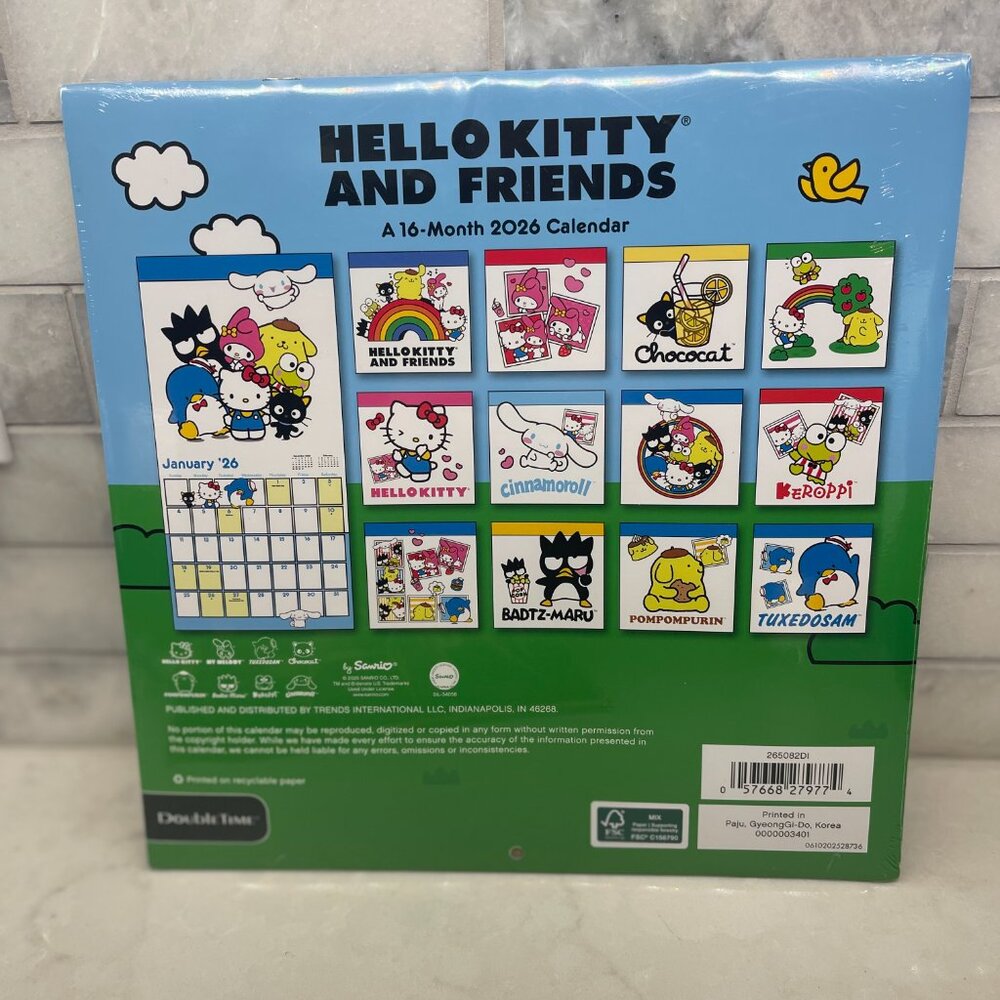 NEW Sanrio Hello Kitty and Friends 2026 16 Month Calendar - Picture 2 of 2